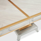 St. Charles Dove Gray Double Pedestal Dining Table from Michael Amini - Luna Furniture