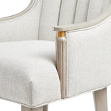 St. Charles Dove Gray Dining Arm Chair from Michael Amini - Luna Furniture