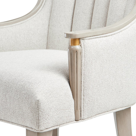 St. Charles Dove Gray Dining Arm Chair from Michael Amini - Luna Furniture