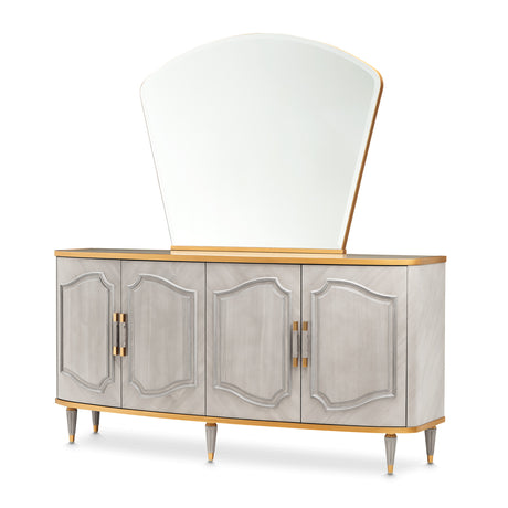 St. Charles Dove Gray Sideboard With Mirror from Michael Amini - Luna Furniture