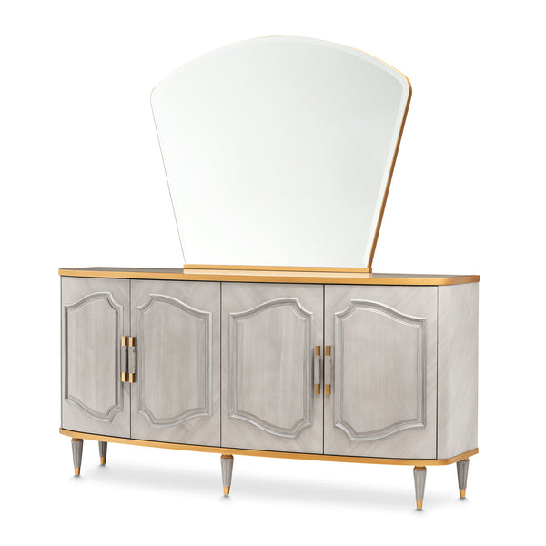 St. Charles Dove Gray Sideboard With Mirror