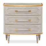 St. Charles Dove Gray 3-drawer Nightstand from Michael Amini - Luna Furniture