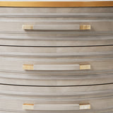 St. Charles Dove Gray 3-drawer Nightstand from Michael Amini - Luna Furniture