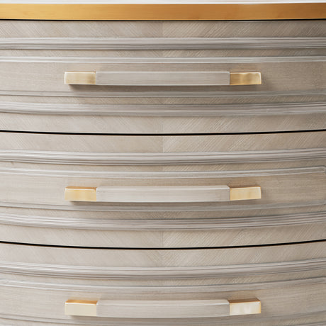 St. Charles Dove Gray 3-drawer Nightstand from Michael Amini - Luna Furniture