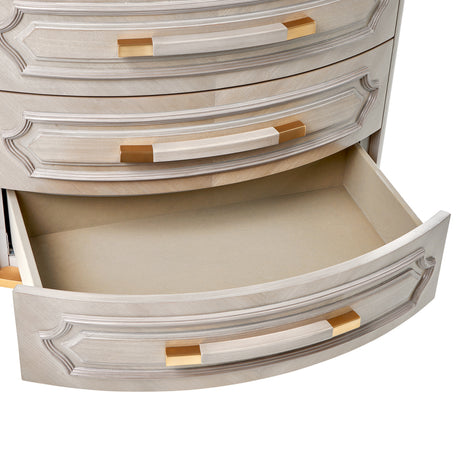 St. Charles Dove Gray 3-drawer Nightstand from Michael Amini - Luna Furniture
