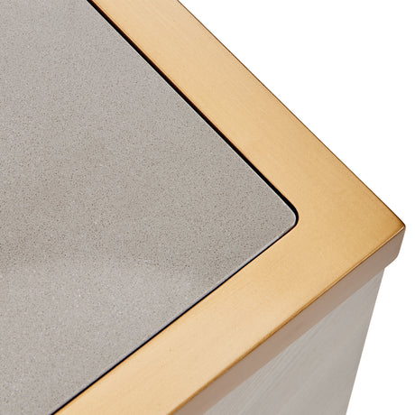 St. Charles Dove Gray 3-drawer Nightstand from Michael Amini - Luna Furniture