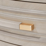 St. Charles Dove Gray 3-drawer Nightstand from Michael Amini - Luna Furniture