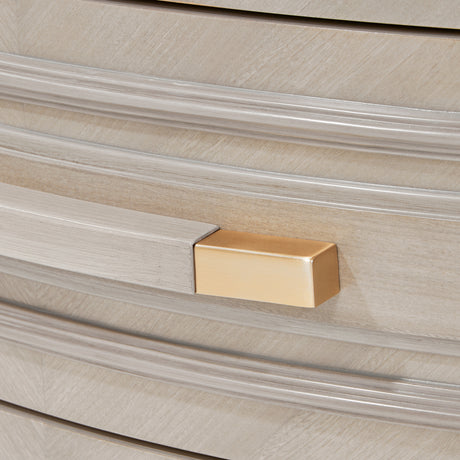 St. Charles Dove Gray 3-drawer Nightstand from Michael Amini - Luna Furniture