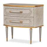St. Charles Dove Gray 2-drawer Nightstand from Michael Amini - Luna Furniture