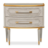 St. Charles Dove Gray 2-drawer Nightstand from Michael Amini - Luna Furniture