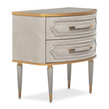 St. Charles Dove Gray 2-drawer Nightstand from Michael Amini - Luna Furniture