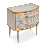 St. Charles Dove Gray 2-drawer Nightstand from Michael Amini - Luna Furniture