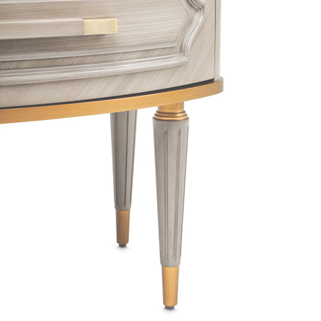 St. Charles Dove Gray 2-drawer Nightstand from Michael Amini - Luna Furniture