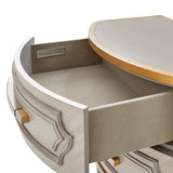 St. Charles Dove Gray 2-drawer Nightstand from Michael Amini - Luna Furniture