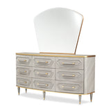 St. Charles Dove Gray Dresser With Mirror from Michael Amini - Luna Furniture
