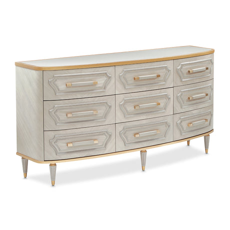 St. Charles Dove Gray Dresser from Michael Amini - Luna Furniture