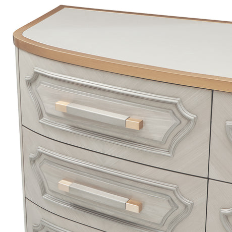 St. Charles Dove Gray Dresser from Michael Amini - Luna Furniture