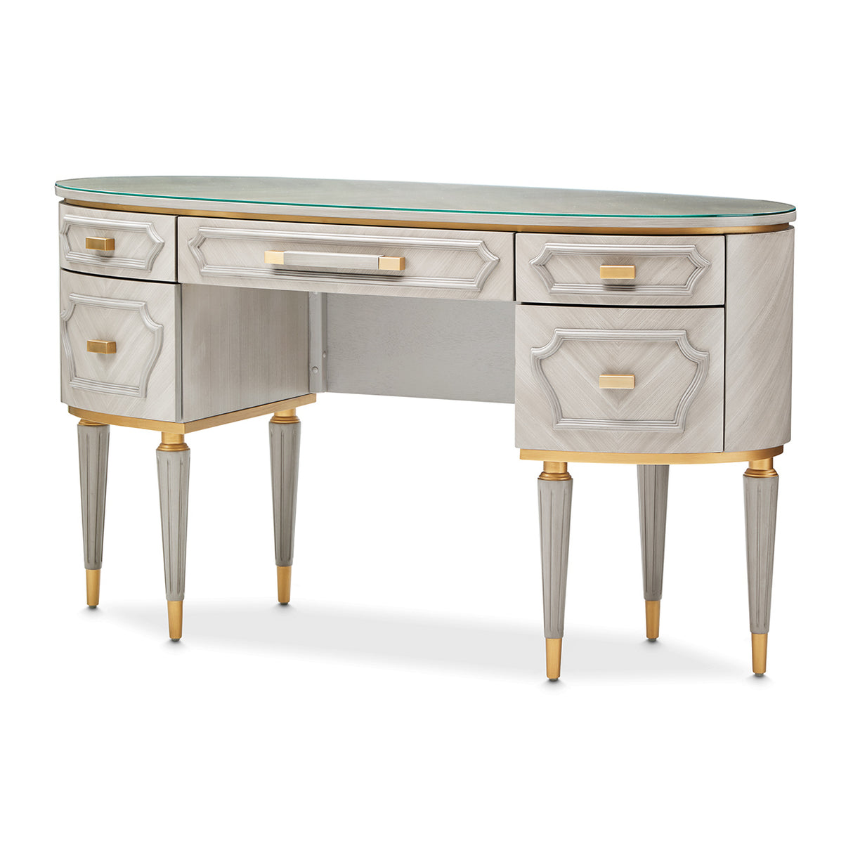 St. Charles Vanity With Glass Top from Michael Amini - Luna Furniture