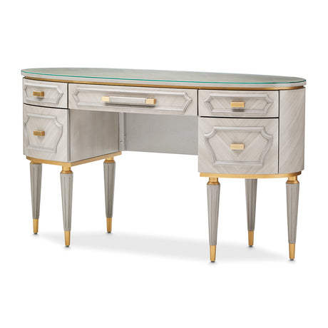 St. Charles Vanity With Glass Top from Michael Amini - Luna Furniture