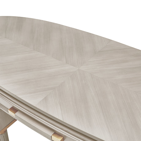 St. Charles Dove Gray Vanity Desk from Michael Amini - Luna Furniture