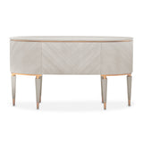 St. Charles Dove Gray Vanity Desk from Michael Amini - Luna Furniture