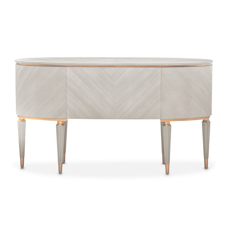 St. Charles Dove Gray Vanity Desk from Michael Amini - Luna Furniture