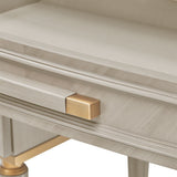 St. Charles Dove Gray Vanity Desk from Michael Amini - Luna Furniture