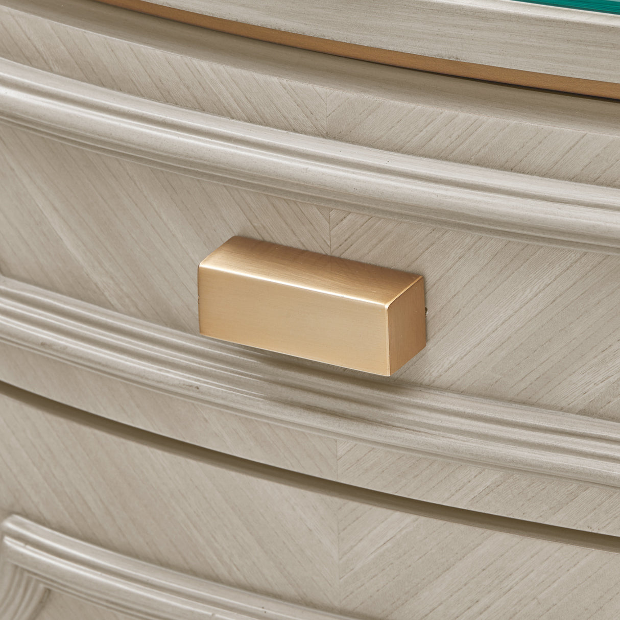 St. Charles Dove Gray Vanity Desk from Michael Amini - Luna Furniture