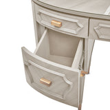 St. Charles Dove Gray Vanity Desk from Michael Amini - Luna Furniture
