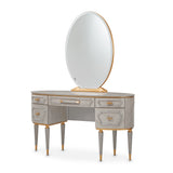 St. Charles Dove Gray Vanity With Mirror from Michael Amini - Luna Furniture