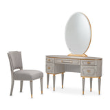 St. Charles Dove Gray Vanity Set With Mirror & Chair from Michael Amini - Luna Furniture