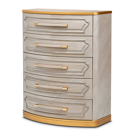 St. Charles Dove Gray Highboy Chest from Michael Amini - Luna Furniture