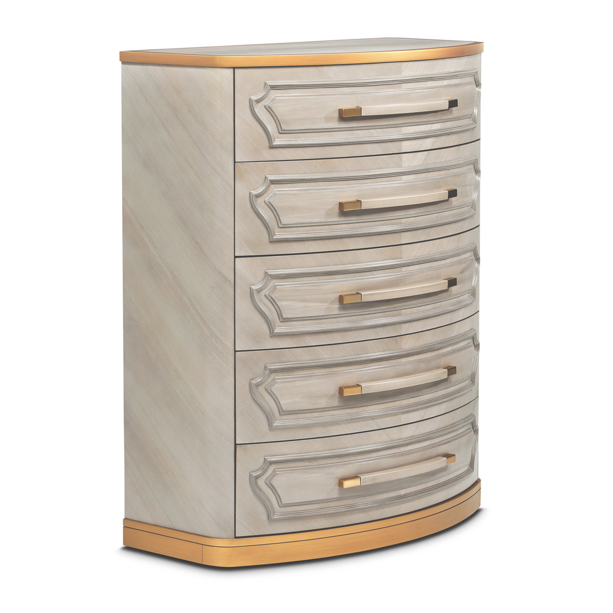 St. Charles Dove Gray Highboy Chest from Michael Amini - Luna Furniture