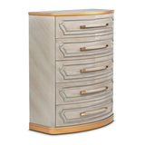 St. Charles Dove Gray Highboy Chest from Michael Amini - Luna Furniture
