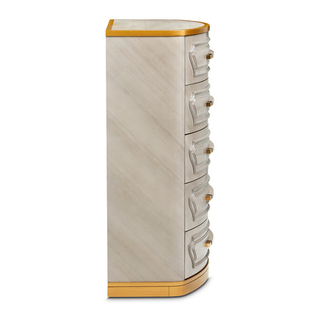 St. Charles Dove Gray Highboy Chest from Michael Amini - Luna Furniture