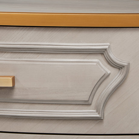 St. Charles Dove Gray Highboy Chest from Michael Amini - Luna Furniture
