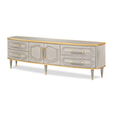 St. Charles Dove Gray Media Cabinet from Michael Amini - Luna Furniture
