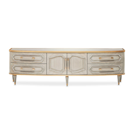 St. Charles Dove Gray Media Cabinet from Michael Amini - Luna Furniture