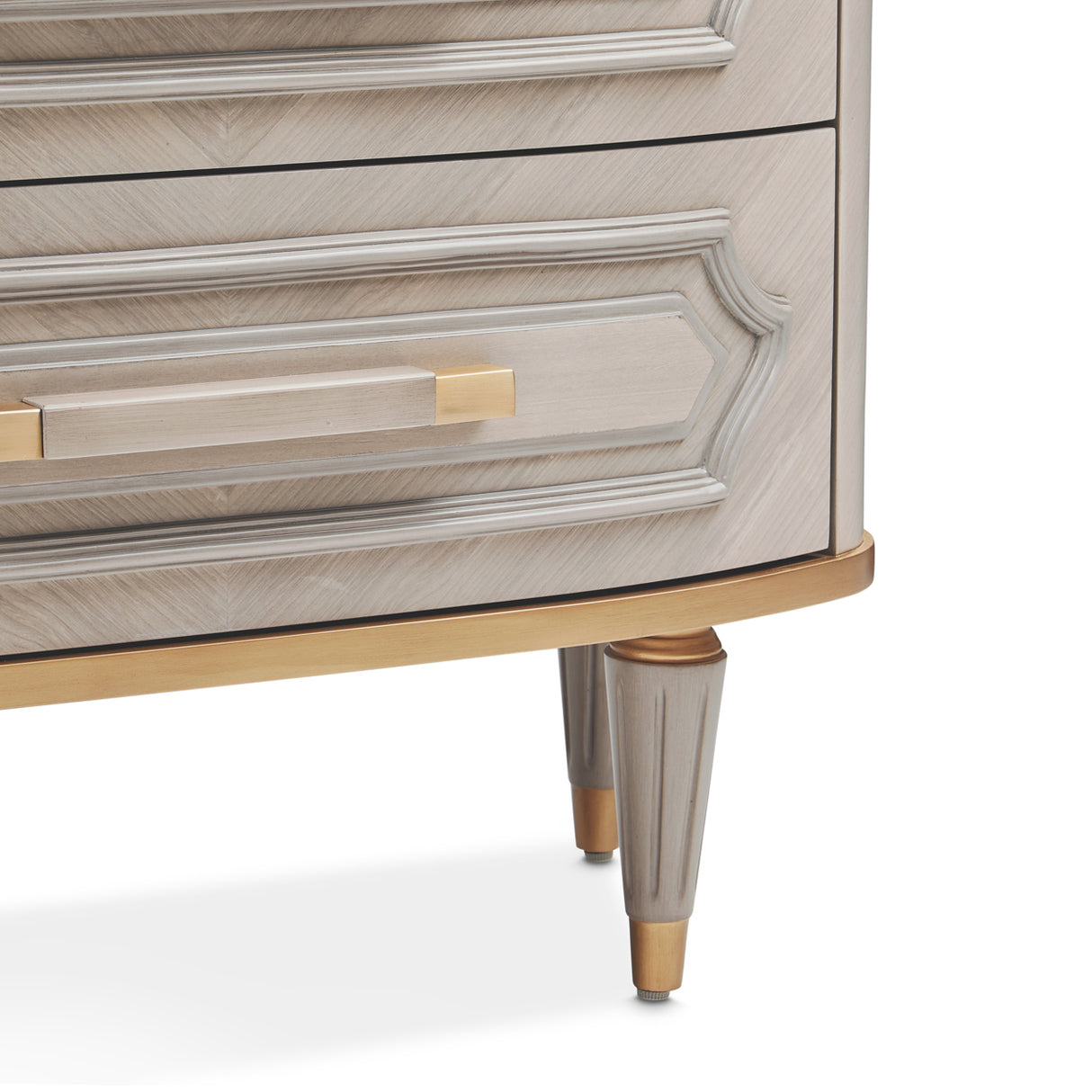 St. Charles Dove Gray Media Cabinet from Michael Amini - Luna Furniture