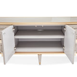 St. Charles Dove Gray Media Cabinet from Michael Amini - Luna Furniture