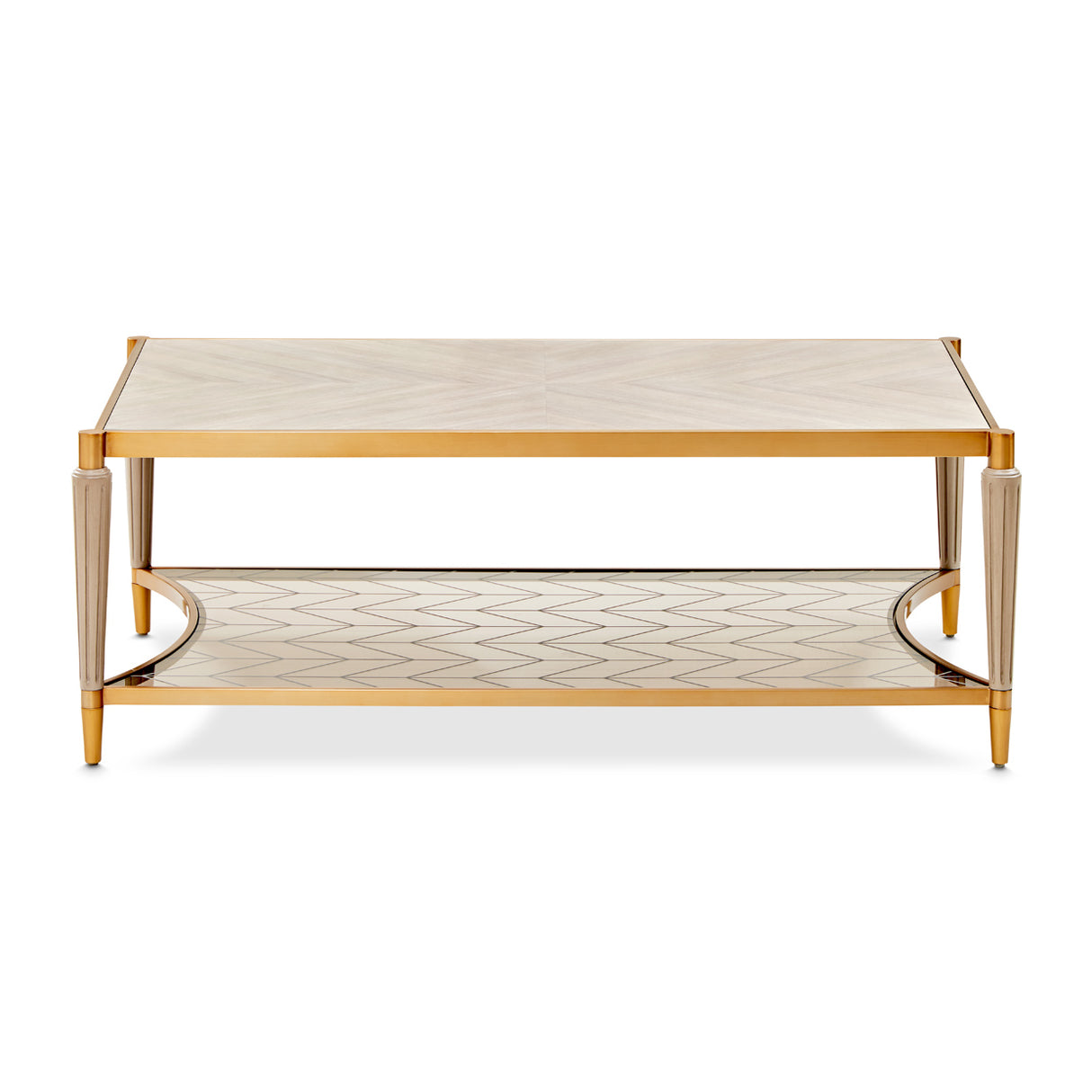 St. Charles Dove Gray Rectangular Cocktail Table from Michael Amini - Luna Furniture
