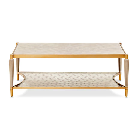 St. Charles Dove Gray Rectangular Cocktail Table from Michael Amini - Luna Furniture