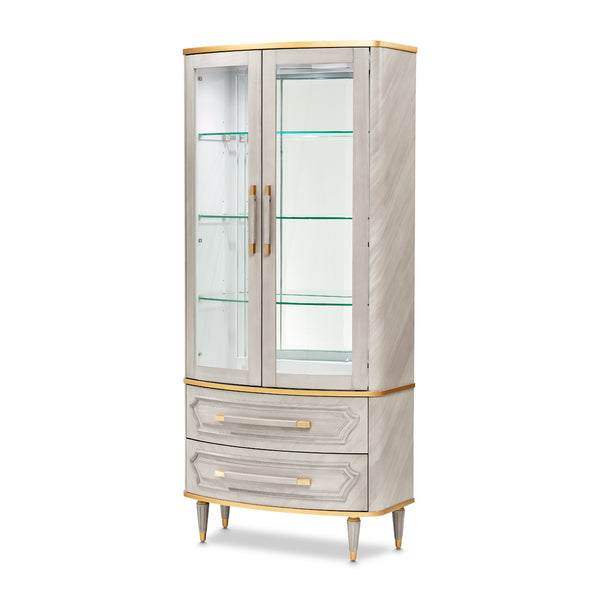 St. Charles Dove Gray Display Cabinet