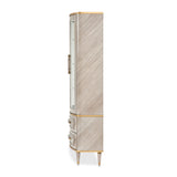 St. Charles Dove Gray Display Cabinet from Michael Amini - Luna Furniture