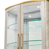 St. Charles Dove Gray Display Cabinet from Michael Amini - Luna Furniture