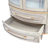 St. Charles Dove Gray Display Cabinet from Michael Amini - Luna Furniture