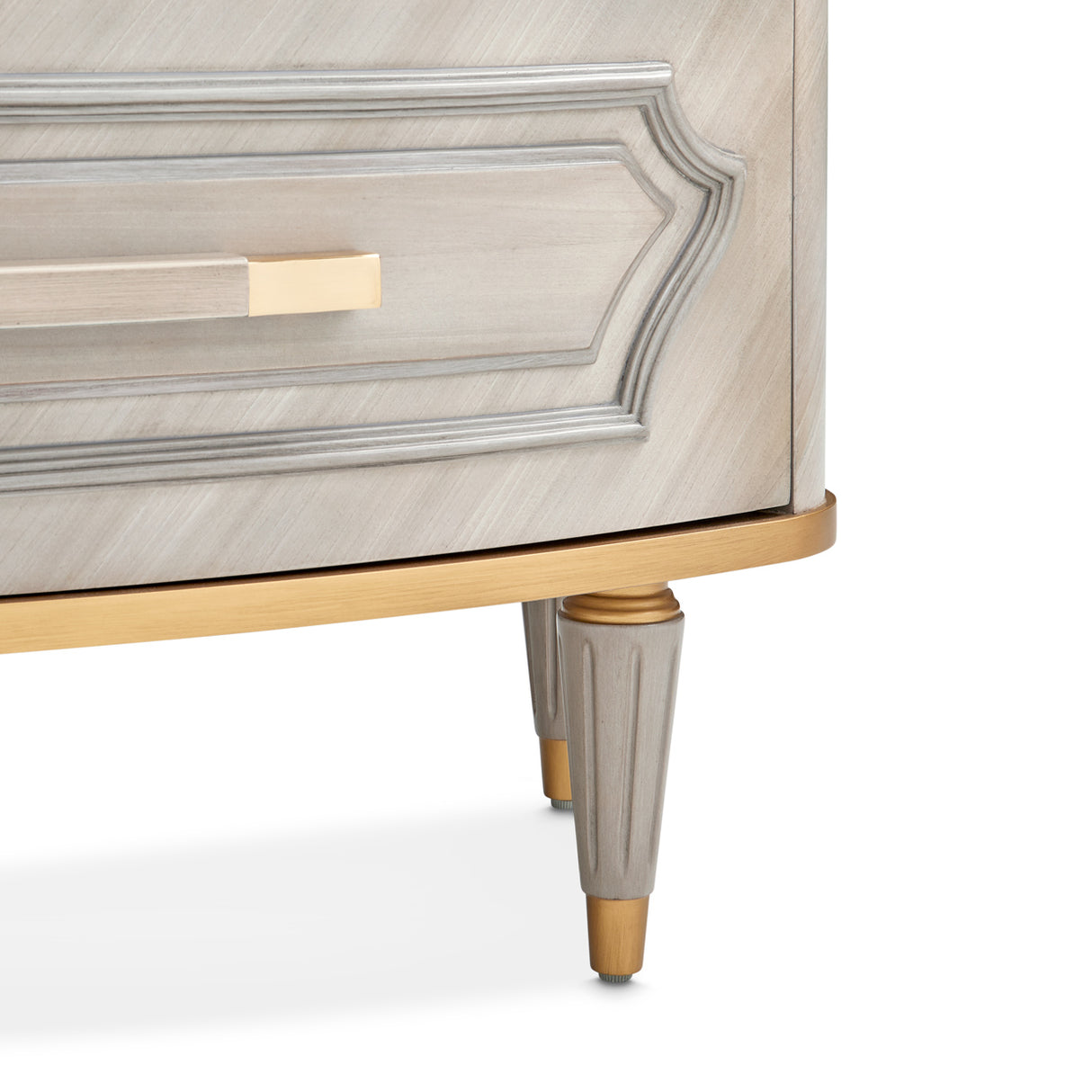 St. Charles Dove Gray Display Cabinet from Michael Amini - Luna Furniture
