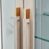 St. Charles Dove Gray Display Cabinet from Michael Amini - Luna Furniture