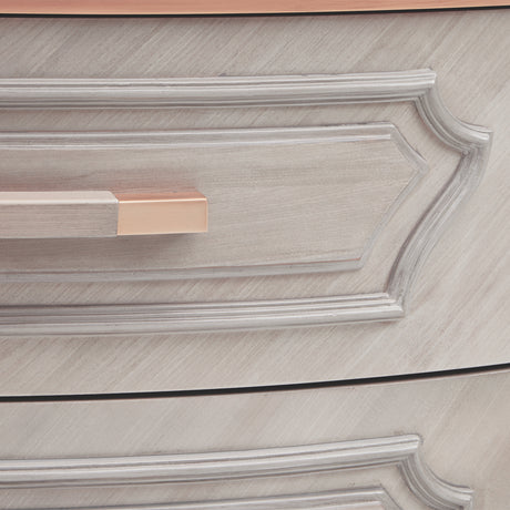 St. Charles Dove Gray Display Cabinet from Michael Amini - Luna Furniture
