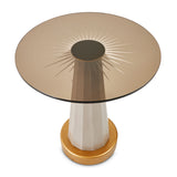 St. Charles Dove Gray Chairside Table from Michael Amini - Luna Furniture